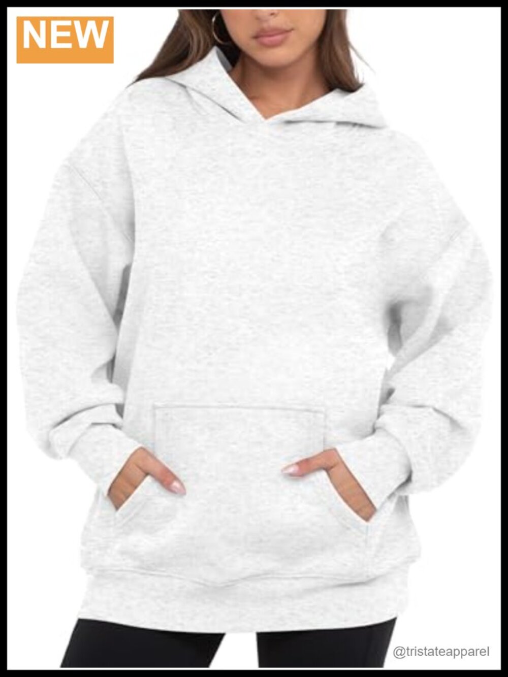 Oversized Fleece Hoodie Cotton Polyester Loose Pullover Sweatshirt Y2K